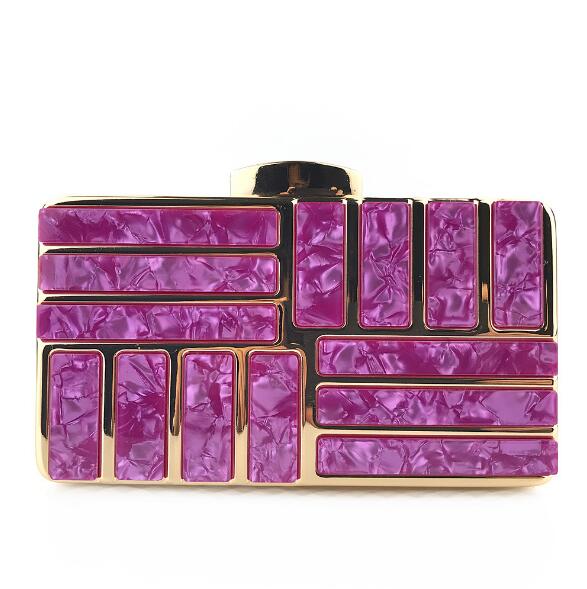 Luxury Brand Design Acrylic Decoration Clutches Women Evening Bags Party Wedding Hand Bag Chain Crossbody Purses Wallet Clutch