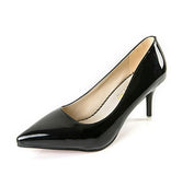2018 Women Pumps OL Fashion Spell Color High heels Single Shoes Female Spring Summer Patent leather Wedding Party shoes Woman