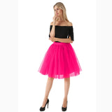 Puffy New Arrival 5 Layer Fashion Women Tulle Skirt Tutu Wedding Bridal Bridesmaid 2019 Overskirt Petticoat Lolita Saia
