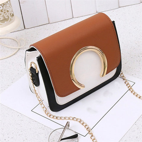 hot women's fashion ring decoration patchwork crossbody shoulder bags 2018 new design ladies women's purses and hand bags