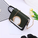 hot women's fashion ring decoration patchwork crossbody shoulder bags 2018 new design ladies women's purses and hand bags