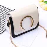 hot women's fashion ring decoration patchwork crossbody shoulder bags 2018 new design ladies women's purses and hand bags