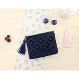 AEQUEEN Women Rattan Clutch Bag Female Straw Bag Bohemian Beach Party Bag Feminina Bolsa White Weaving Flap Handbag Ladies Purse