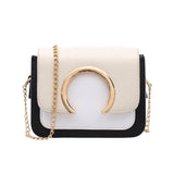 hot women's fashion ring decoration patchwork crossbody shoulder bags 2018 new design ladies women's purses and hand bags