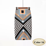 Fashion Spring Summer Style Pencil Skirt Women High Waist Green Skirts Vintage Elegant Bodycon Floral Print Midi Skirt FICUSRONG