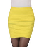 Cheapest Free Shipping New Fashion 2019 Summer Women Skirt High Waist Candy Color Plus Size Elastic Pleated Sexy Short Skirt