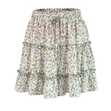 Womail Skirt Women Summer 2019 New Fashion Bohe High Waist Ruffled Floral Print Beach Short Skirt  NEW 2019 M27