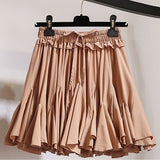 Surmiitro White Black Chiffon Summer Shorts Skirt Women 2019 Fashion Korean High Waist Tutu Pleated Mini Sun School Skirt Female