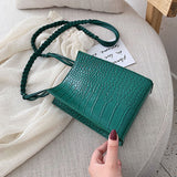 Stone Pattern Saddle Bag For Women 2019 Chain Small Pu Leather Shoulder Messenger Bags Lady Travel Purses and Handbags Hand Bag