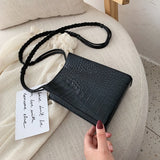 Stone Pattern Saddle Bag For Women 2019 Chain Small Pu Leather Shoulder Messenger Bags Lady Travel Purses and Handbags Hand Bag