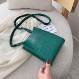 Stone Pattern Saddle Bag For Women 2019 Chain Small Pu Leather Shoulder Messenger Bags Lady Travel Purses and Handbags Hand Bag