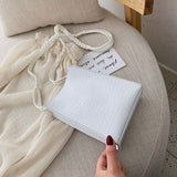 Stone Pattern Saddle Bag For Women 2019 Chain Small Pu Leather Shoulder Messenger Bags Lady Travel Purses and Handbags Hand Bag