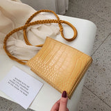 Stone Pattern Saddle Bag For Women 2019 Chain Small Pu Leather Shoulder Messenger Bags Lady Travel Purses and Handbags Hand Bag