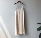 2019 women summer satin dress luxury shiny sundress vintage imitation silk dress korean fashion